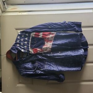 Women's affliction button-down size large